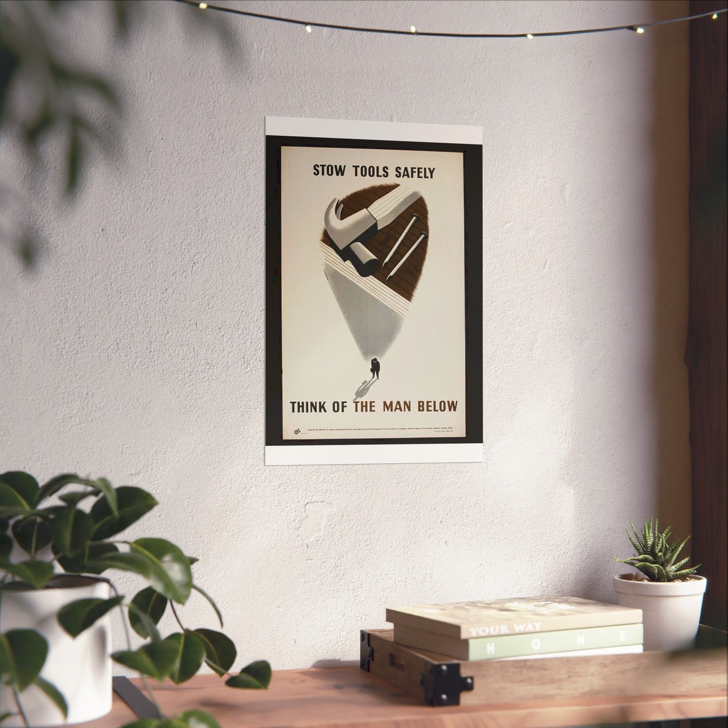 Stow Tools Safely Tom Eckersley High Quality Matte Wall Art Poster for Home, Office, Classroom