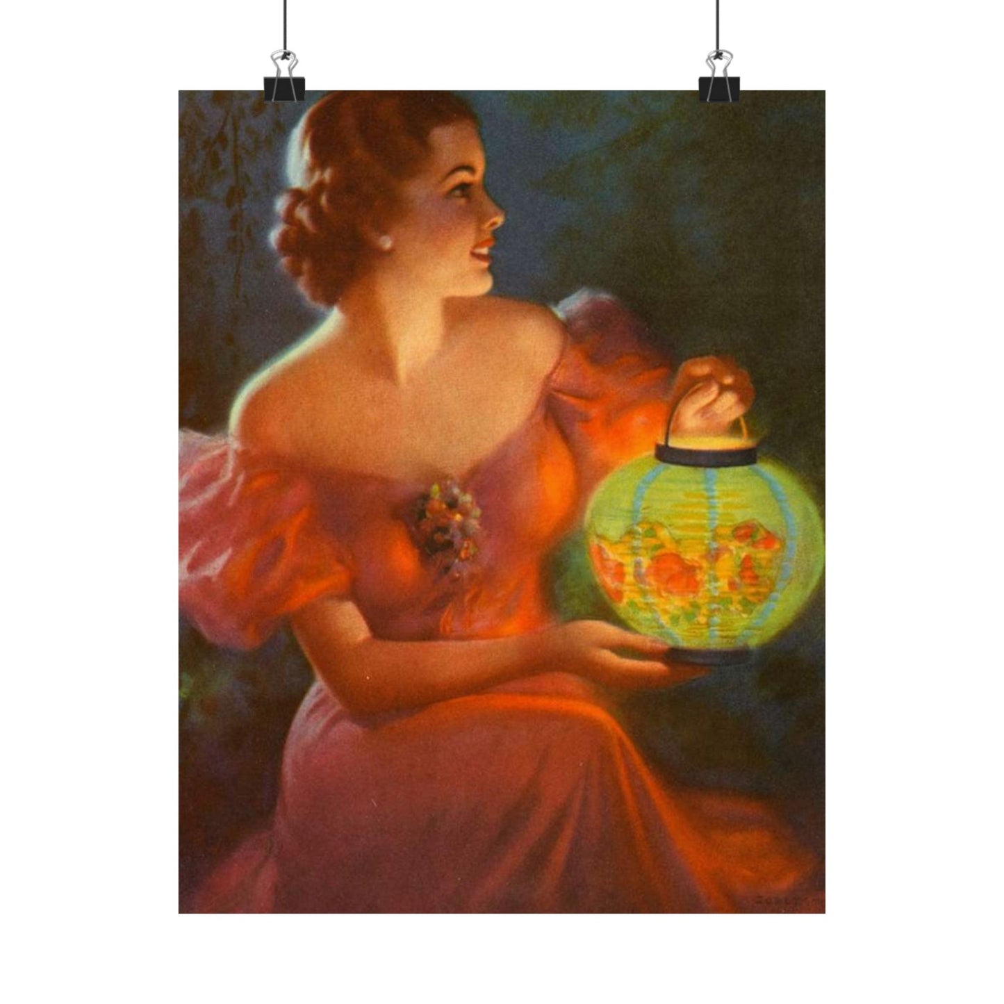 Lantern Glow by Edward Mason Eggleston High Quality Matte Wall Art Poster for Home, Office, Classroom