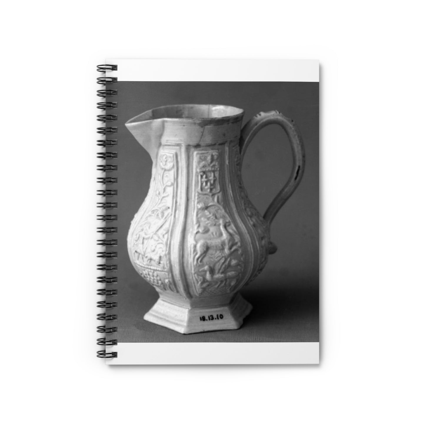 Hot milk jug - Public domain dedication museum photo Spiral Bound Ruled Notebook with Printed Cover