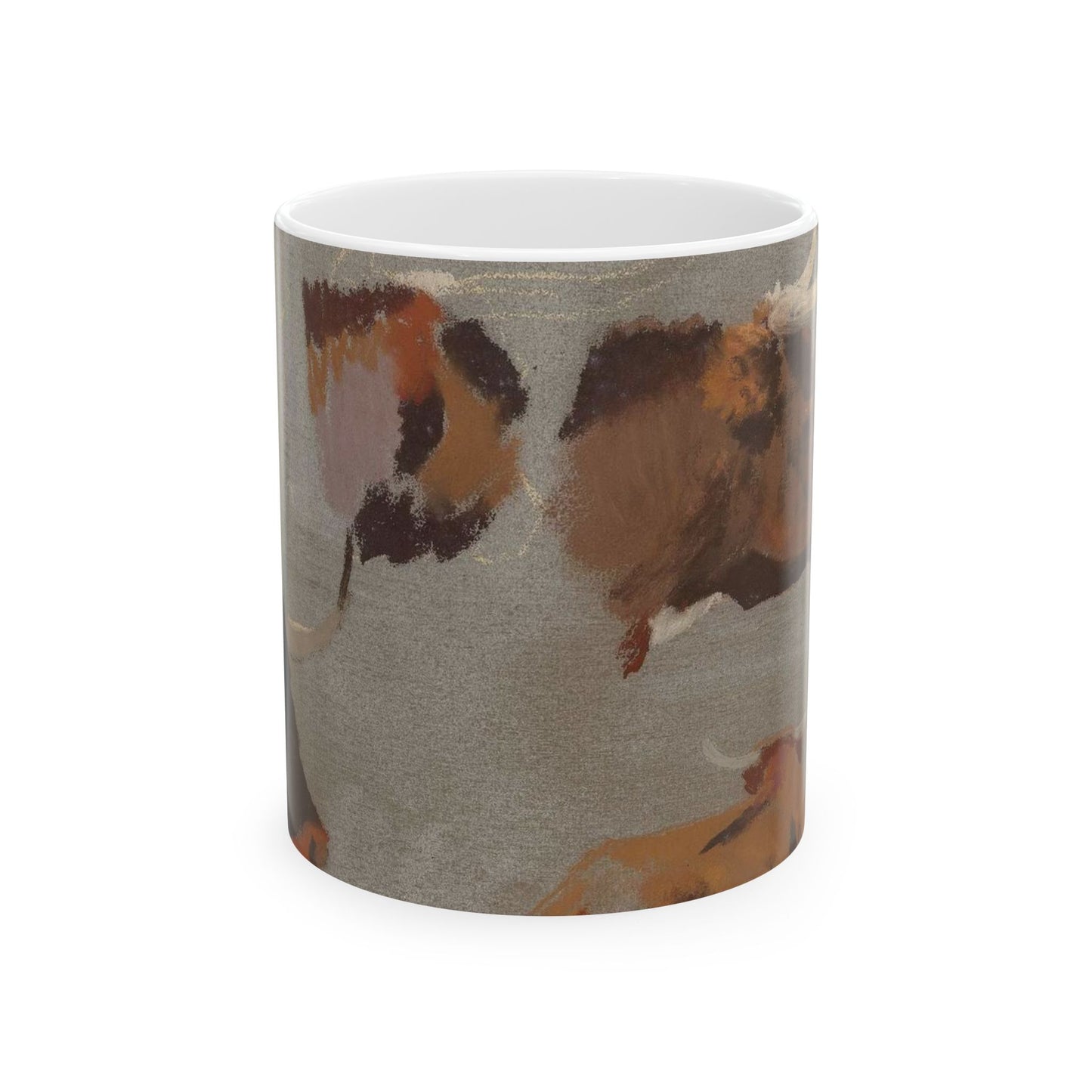 Longhorn Studies by Frank Reaugh, 1897, pastel Beautiful Novelty Ceramic Coffee Mug 11oz