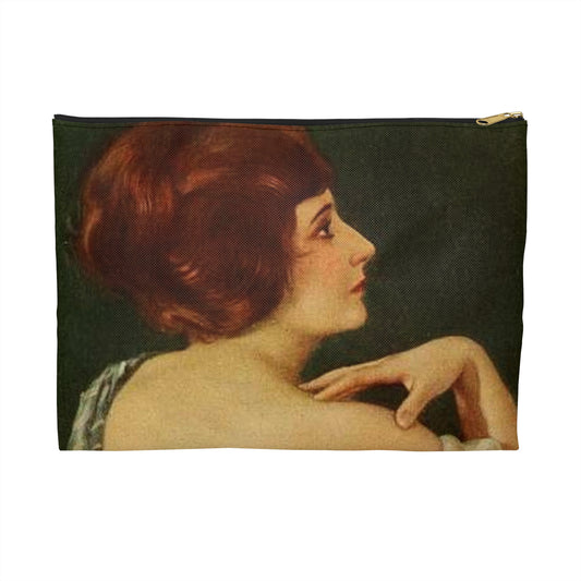 Ruth Stonehouse painted by Benjamin Eggleston, 1922 Large Organizer Pouch with Black Zipper