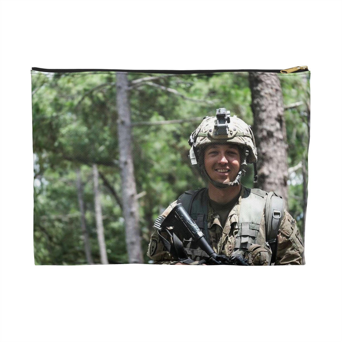 1st Lt. Jamieson Barnes an officer with Headquarters, Large Organizer Pouch with Black Zipper