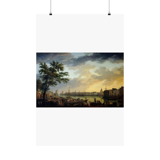 Vernet - Vue du port de la Rochelle High Quality Matte Wall Art Poster for Home, Office, Classroom