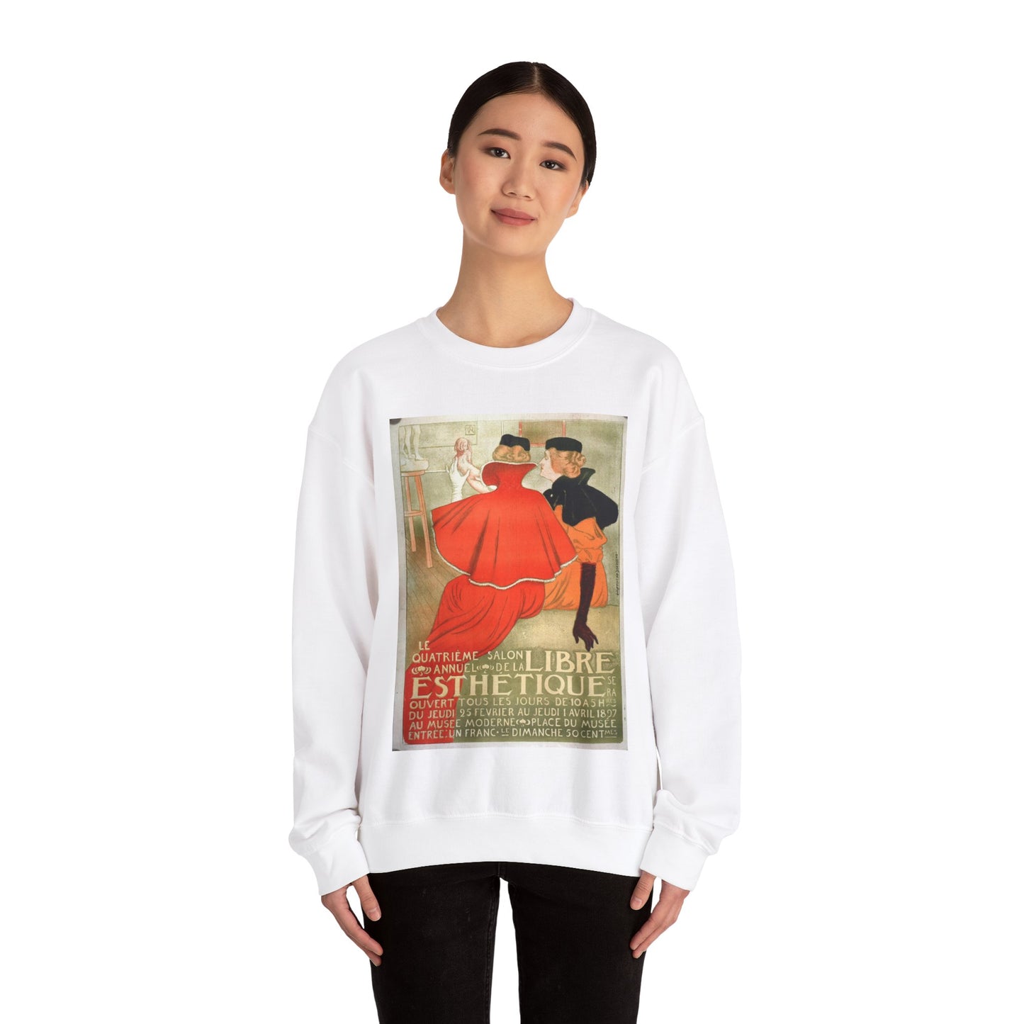 Le quatrième salon annuel de la Libre Esthétique White Heavy Blend Adult Crew Neck SweatShirt