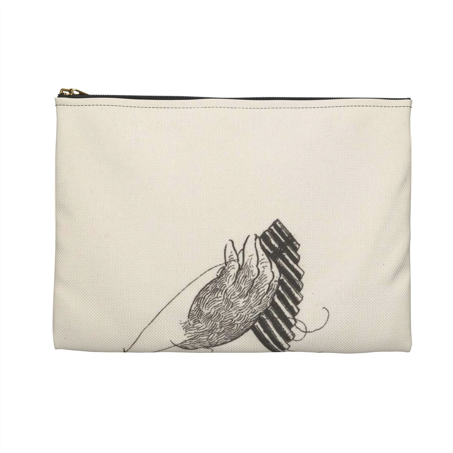 Grotesques by Aubrey Beardsley. Facsimile Platinum Prints by Frederick H. Evans from the Twelve Original Drawings in His Collection with a Portrait Frontispiece MET DP366708 Large Organizer Pouch with Black Zipper