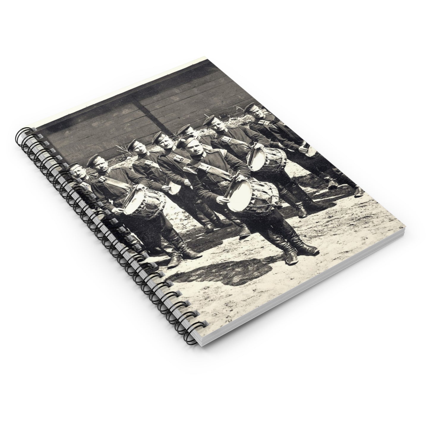 Vladimir, Vokzalnaya Street. A platoon of drummers 10 of the Little Russian Grenadier Regiment. Spiral Bound Ruled Notebook with Printed Cover