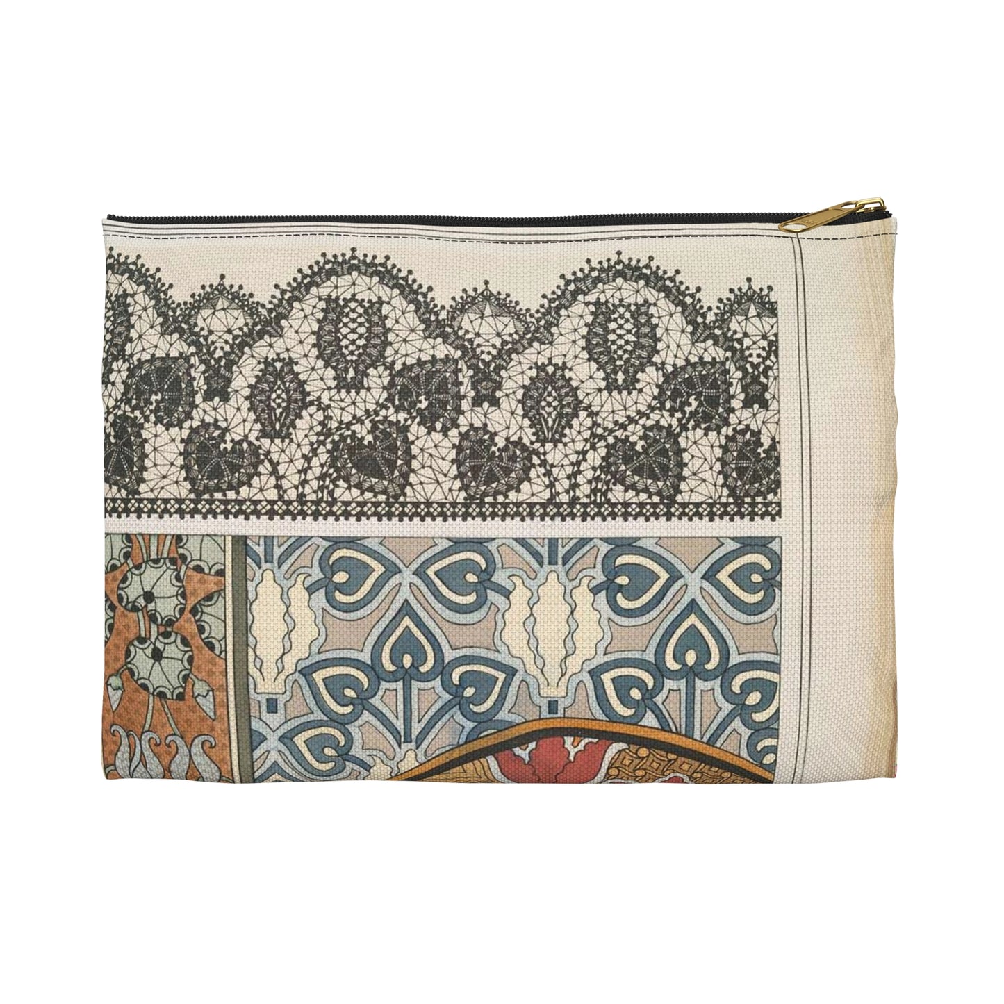 Cyclamen, E. Hervegh. Eugene Grasset, compiler Large Organizer Pouch with Black Zipper