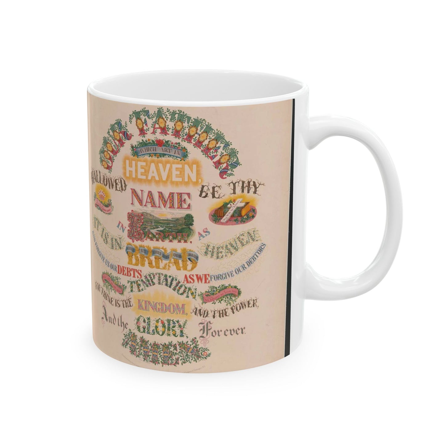 Our Father which art in Heaven - Public domain dedication image Beautiful Novelty Ceramic Coffee Mug 11oz