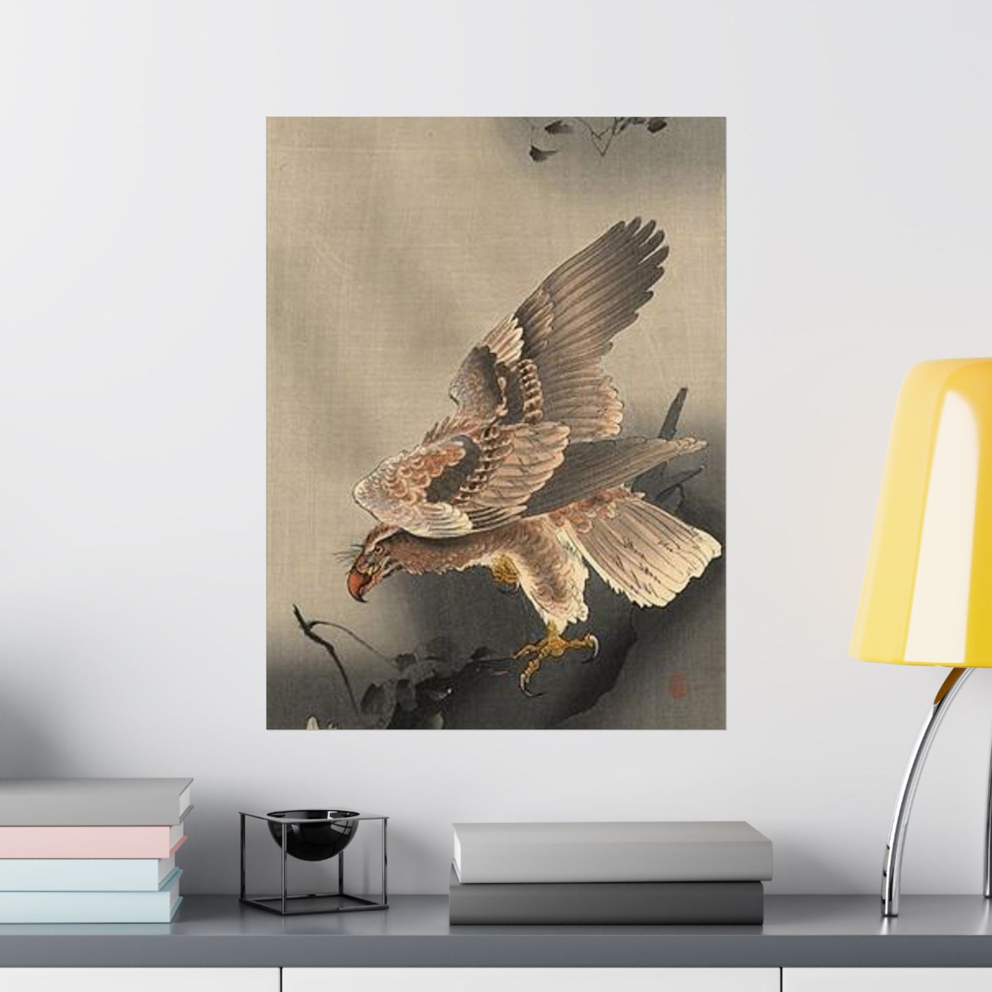 Koson - swooping-eagle, Ohara Koson High Quality Matte Wall Art Poster for Home, Office, Classroom