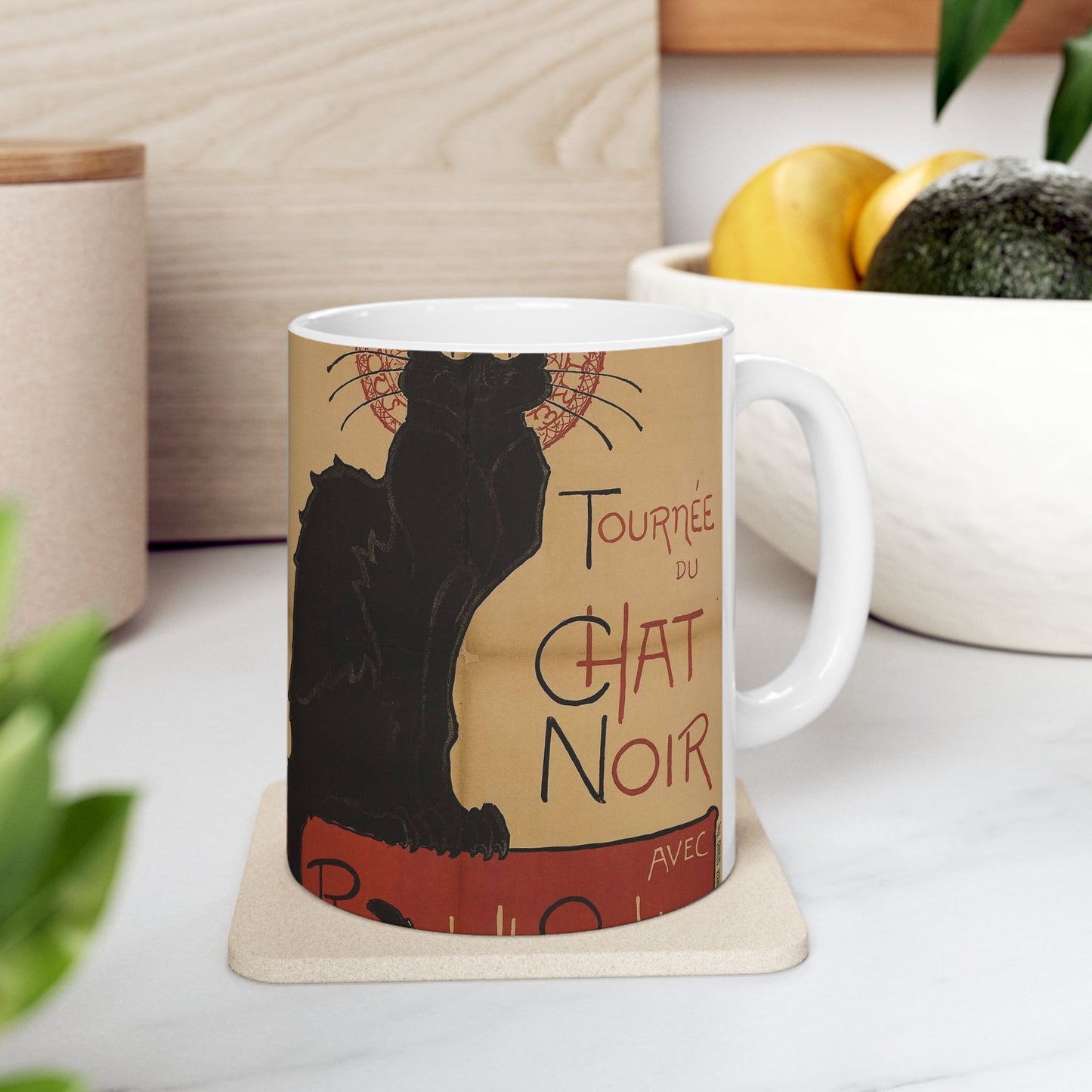 Prochainement/Tournée/ DU/ CHAT/ NOIR/ AVEC/ RODOLPHE SALIS Beautiful Novelty Ceramic Coffee Mug 11oz