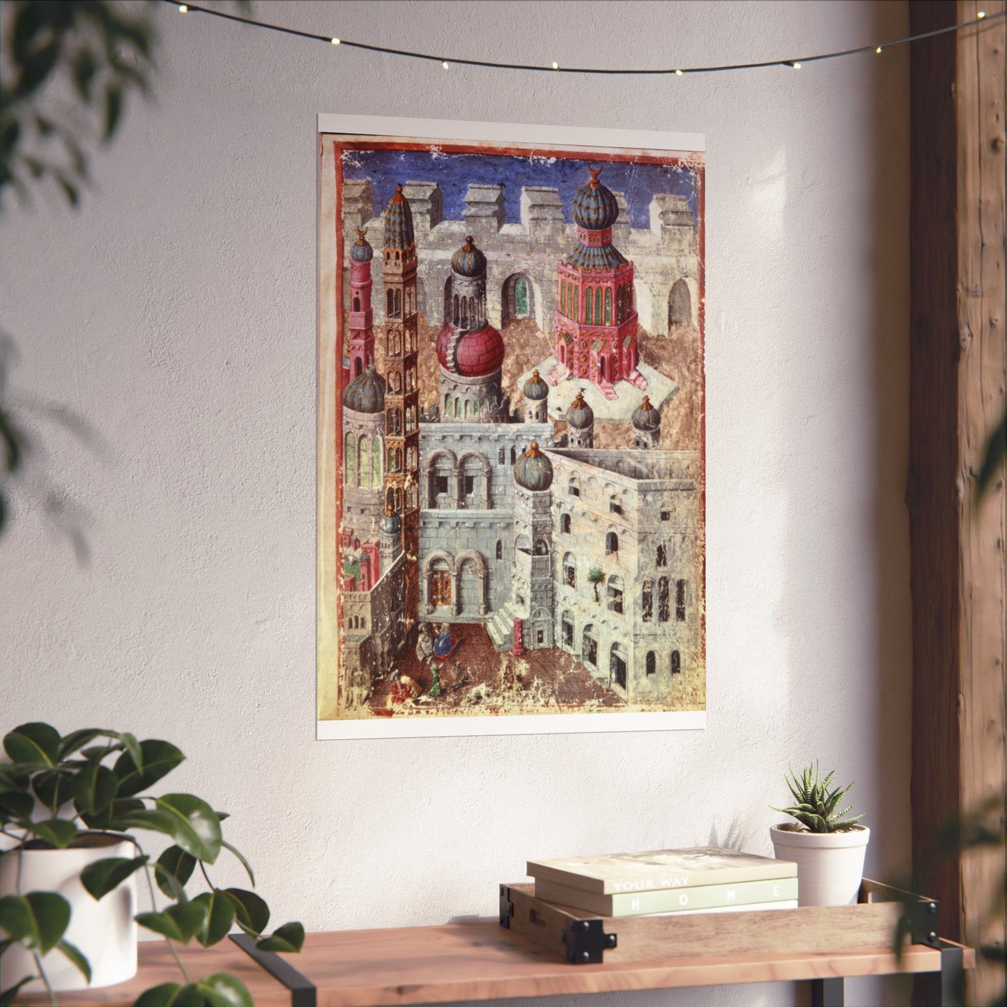 Jerusalem from BL Eg 1070, f. 5 High Quality Matte Wall Art Poster for Home, Office, Classroom