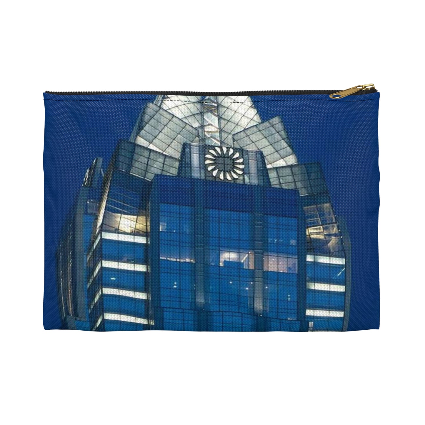 The upper reaches of Frost Bank Tower, a prominent Austin, Texas, skyscraper Large Organizer Pouch with Black Zipper