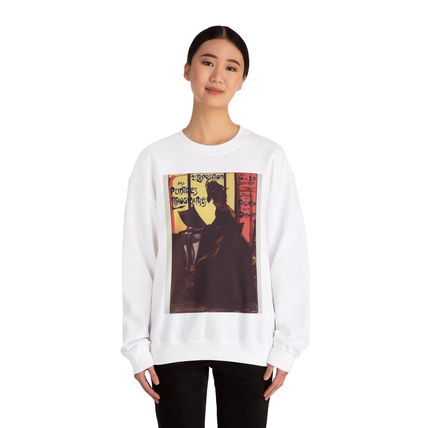Affiche pour la "2e Exposition des Peintres-Lithographes". White Heavy Blend Adult Crew Neck SweatShirt