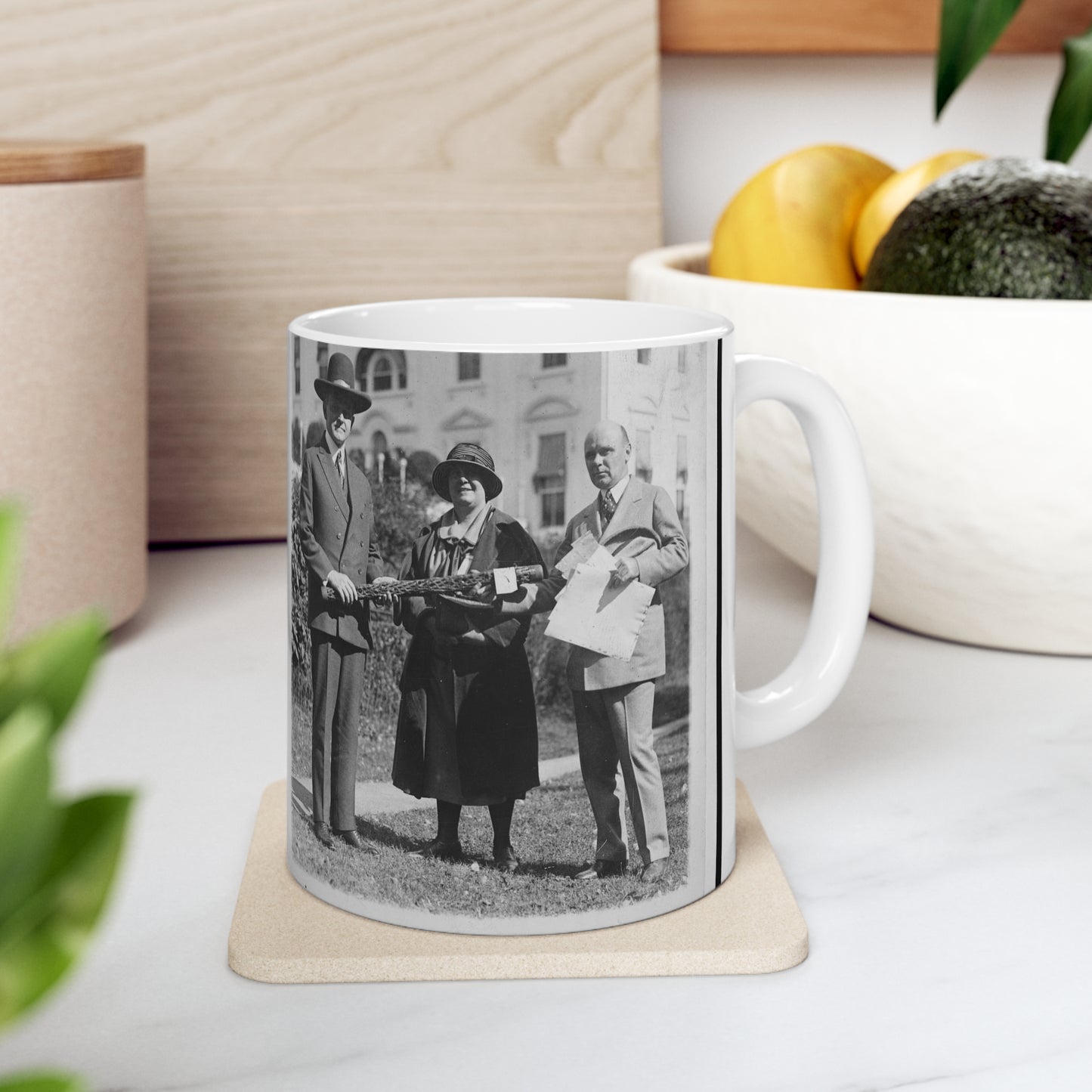 Mr. Coolidge becomes an honorary member of the Smoki [i.e., Hopi] tribe of Arizona--Miss Grace M. Sparks, Secty. of the Chamber of Commerce of Prescott, Ariz. and H.M. Watkins, Secty. of the Chamber of Phoenix Beautiful Novelty Ceramic Coffee Mug 11oz