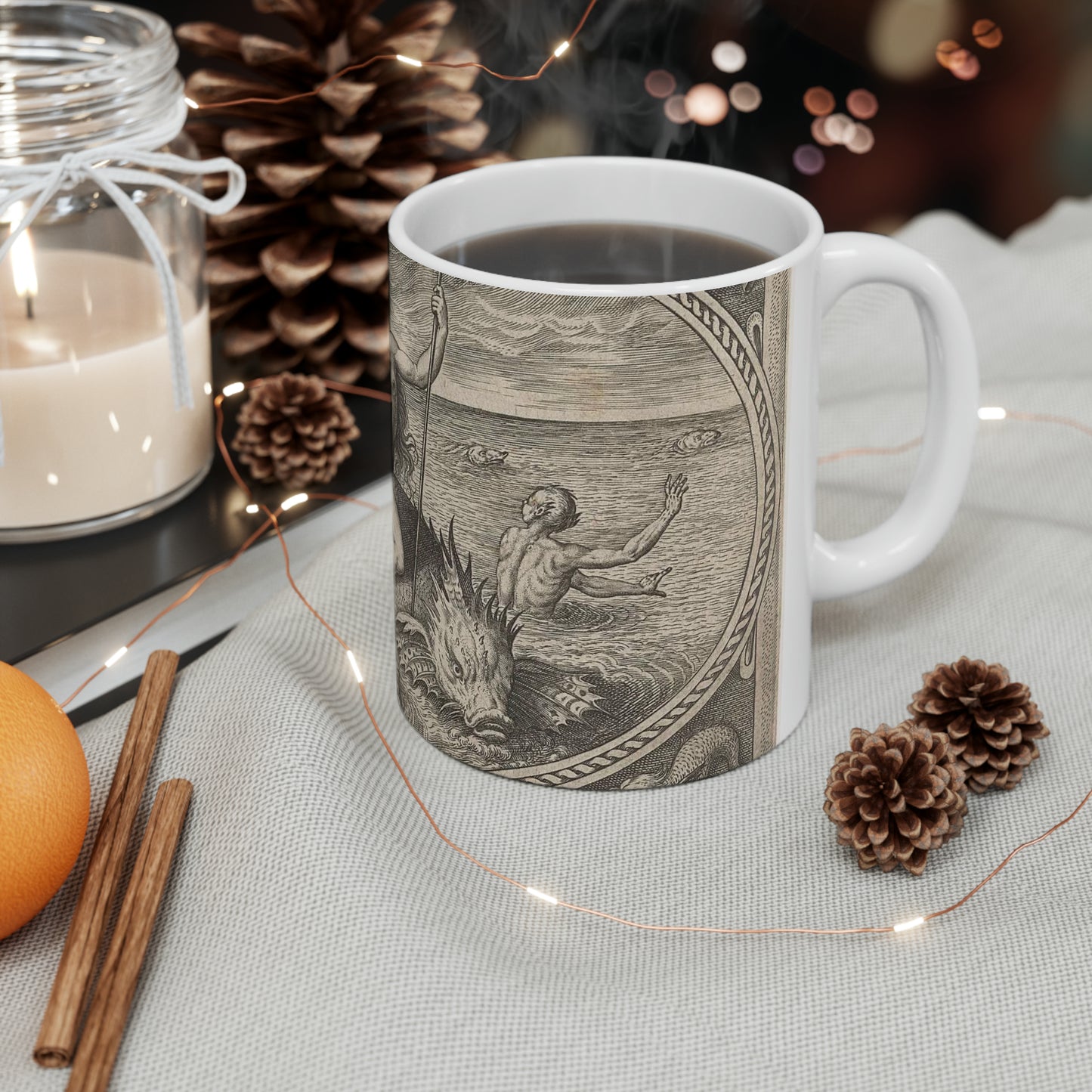 Adriaen Collaert - Amphitrite op een vis Beautiful Novelty Ceramic Coffee Mug 11oz