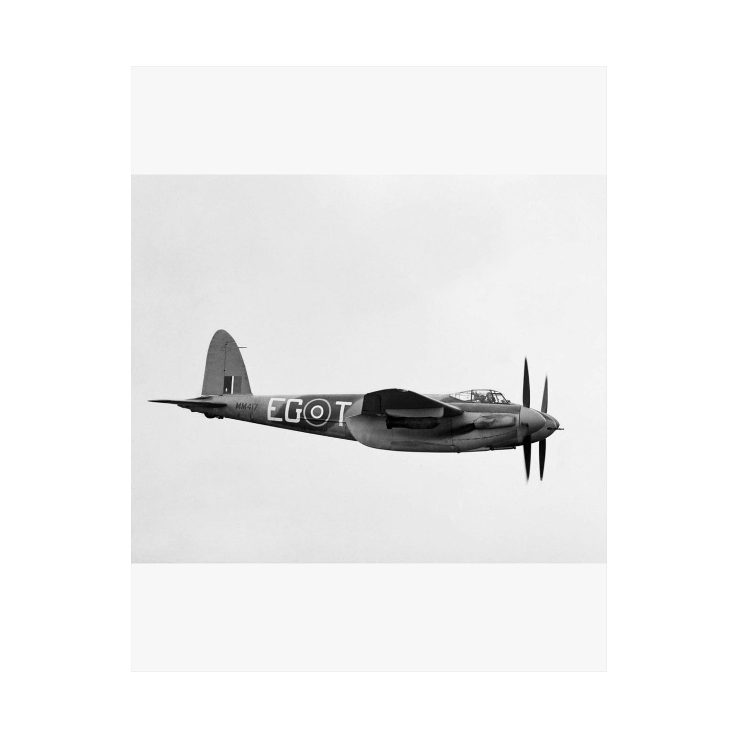 De Havilland Mosquito FB Mk VI of No. 487 Squadron RNZAF based at Hunsdon, Hertfordshire, 28 February 1944. CH12415 High Quality Matte Wall Art Poster for Home, Office, Classroom