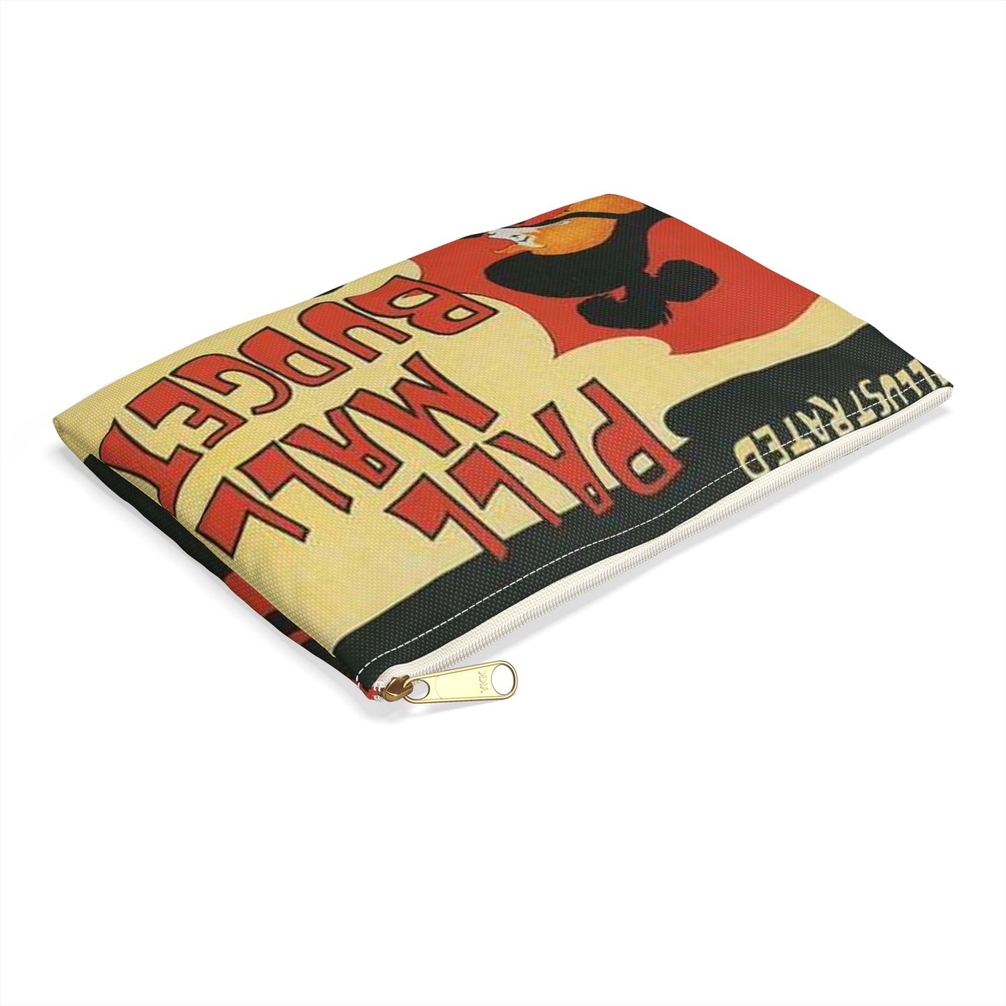 Affiche anglaise pour la revue hebdomadaire "Illustrated Pall Mall Budget". Large Organizer Pouch with Black Zipper