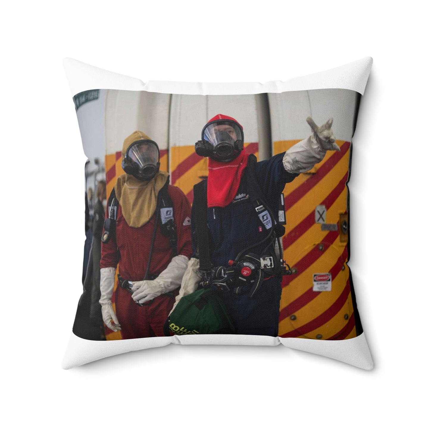 U.S. Navy Damage Controlman 2nd Class Christian Weigart, Decorative Accent Square Pillow