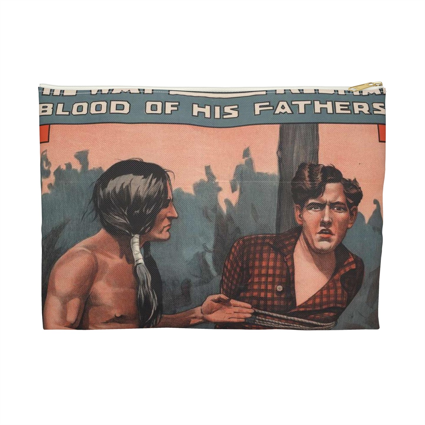 The way of the redman Blood of his fathers. Large Organizer Pouch with Black Zipper