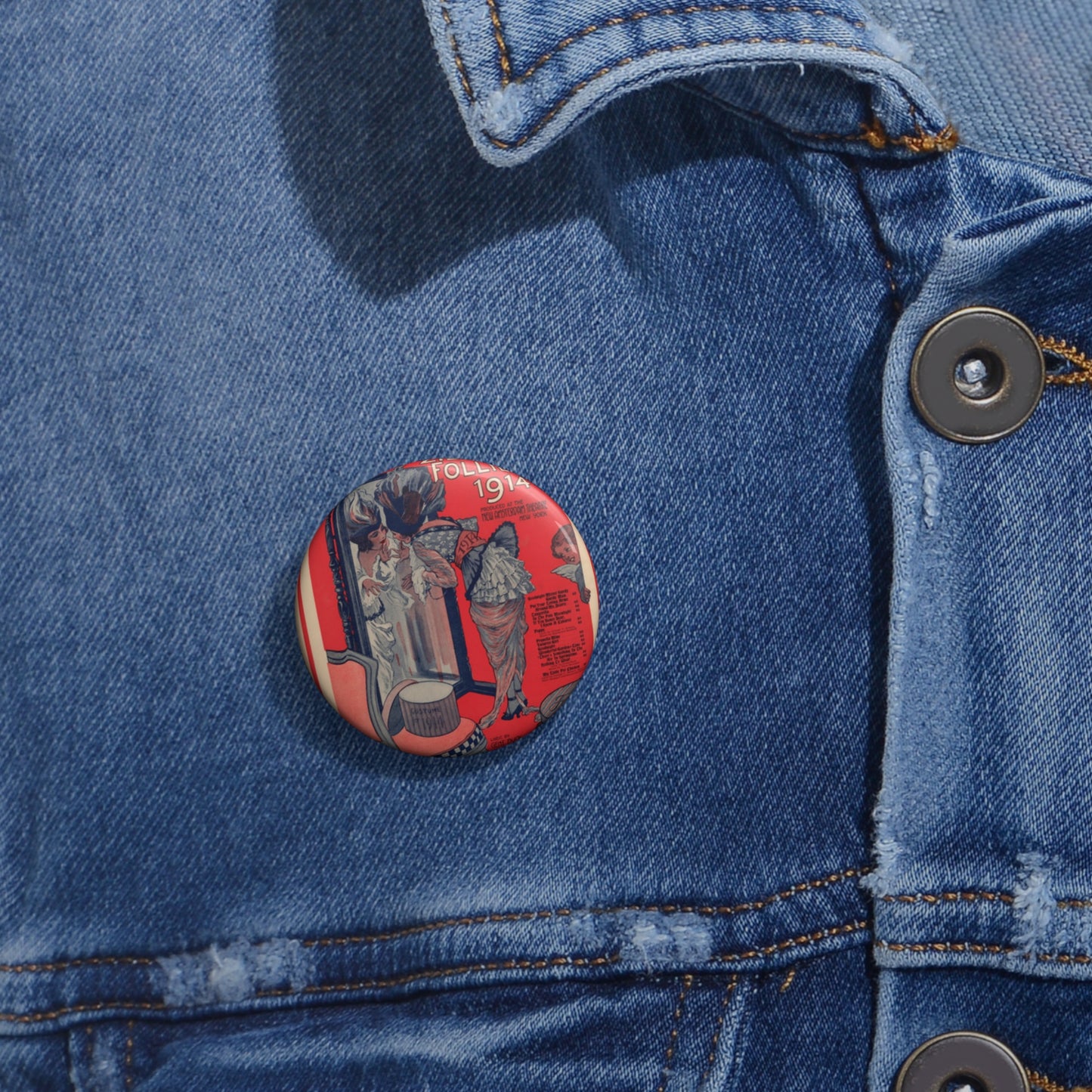 There's something in the air in springtime Pin Buttons with Crisp Design