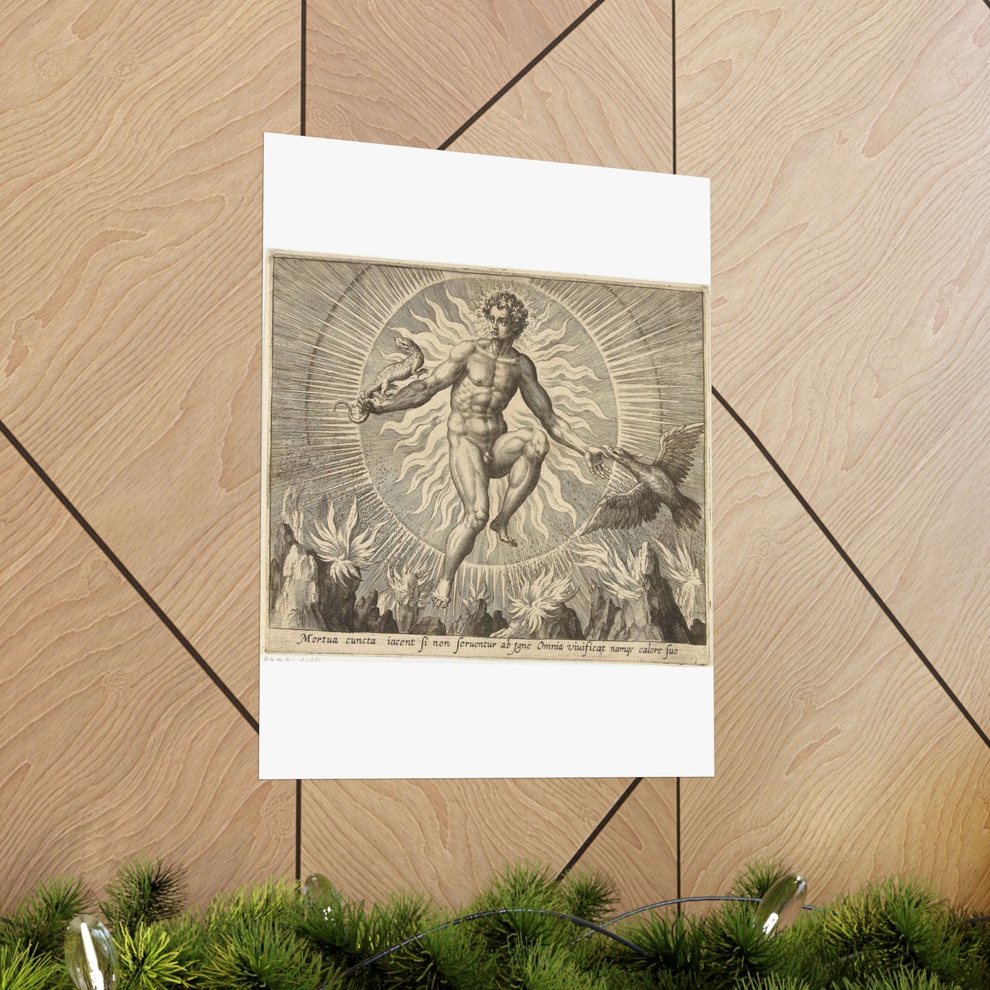 Adriaen Collaert - Vuur - Engraving, Public domain image  High Quality Matte Wall Art Poster for Home, Office, Classroom