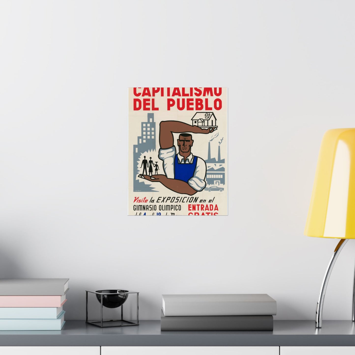 People's Capitalism Poster, United States information service propaganda High Quality Matte Wall Art Poster for Home, Office, Classroom