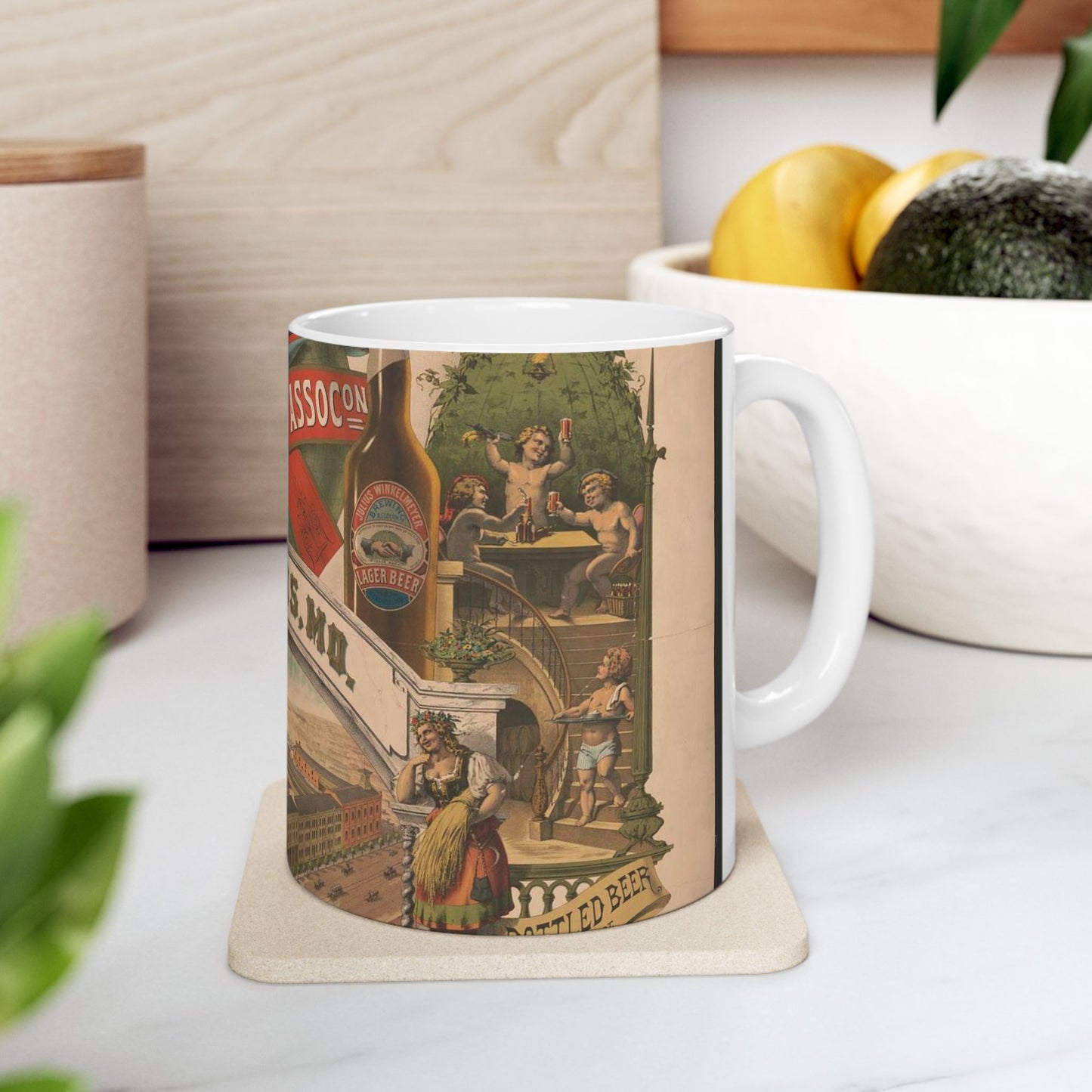 Julius Winkelmeyer Brewing Assocon, St. Louis, MO., lager beer Beautiful Novelty Ceramic Coffee Mug 11oz