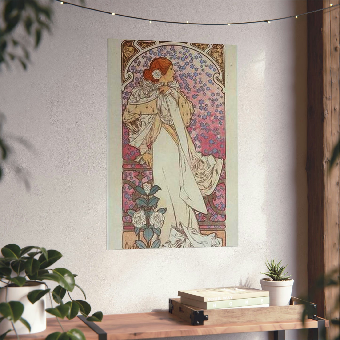 Affiche pour le Théâtre de la Renaissance, "la Dame aux Camélias". High Quality Matte Wall Art Poster for Home, Office, Classroom