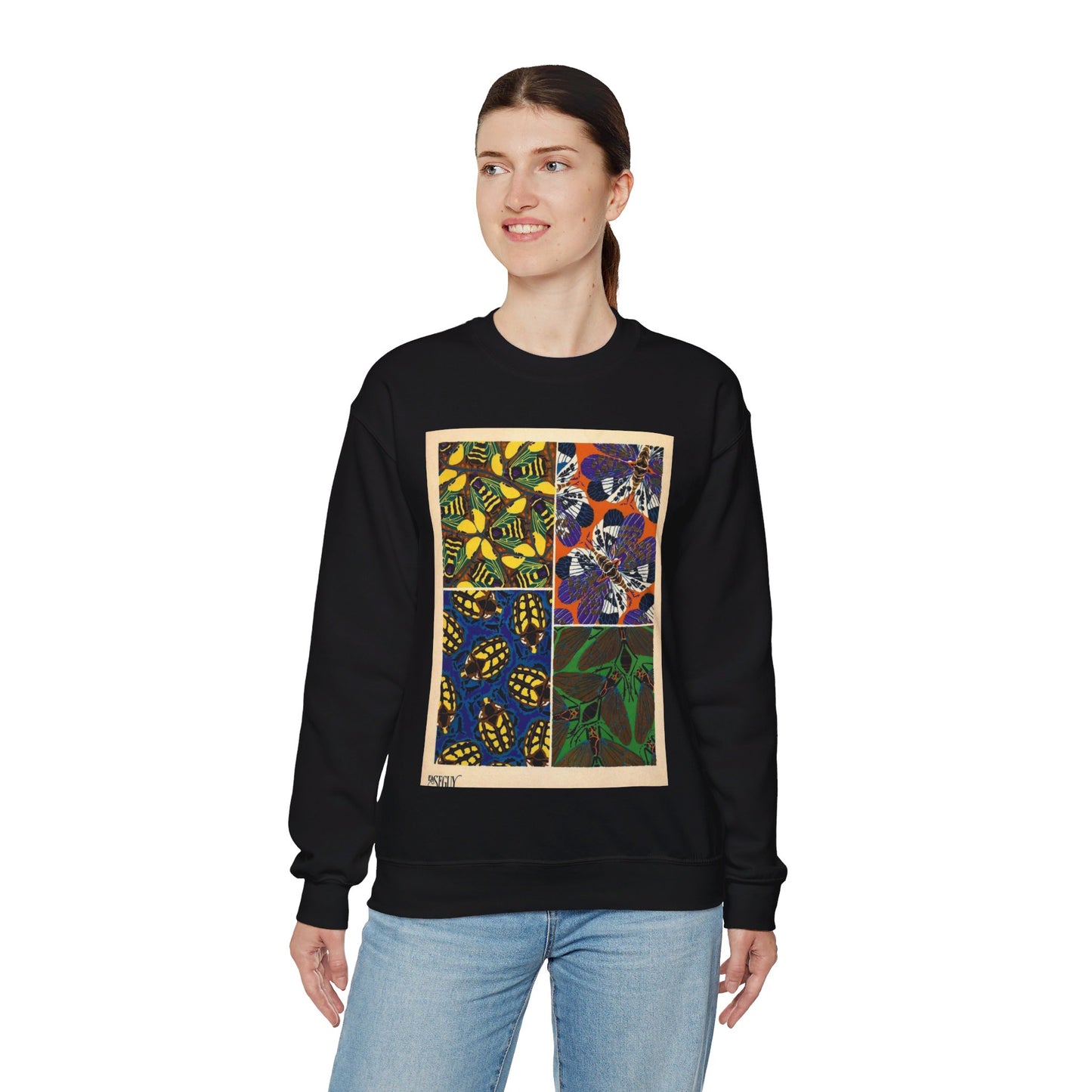 Insectes - EA Séguy - 1929 - page 21 Black Heavy Blend Adult Crew Neck SweatShirt