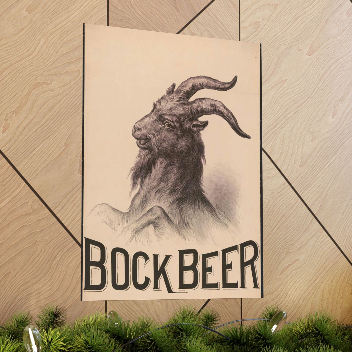 Bock Beer - Print, Library of Congress collection High Quality Matte Wall Art Poster for Home, Office, Classroom