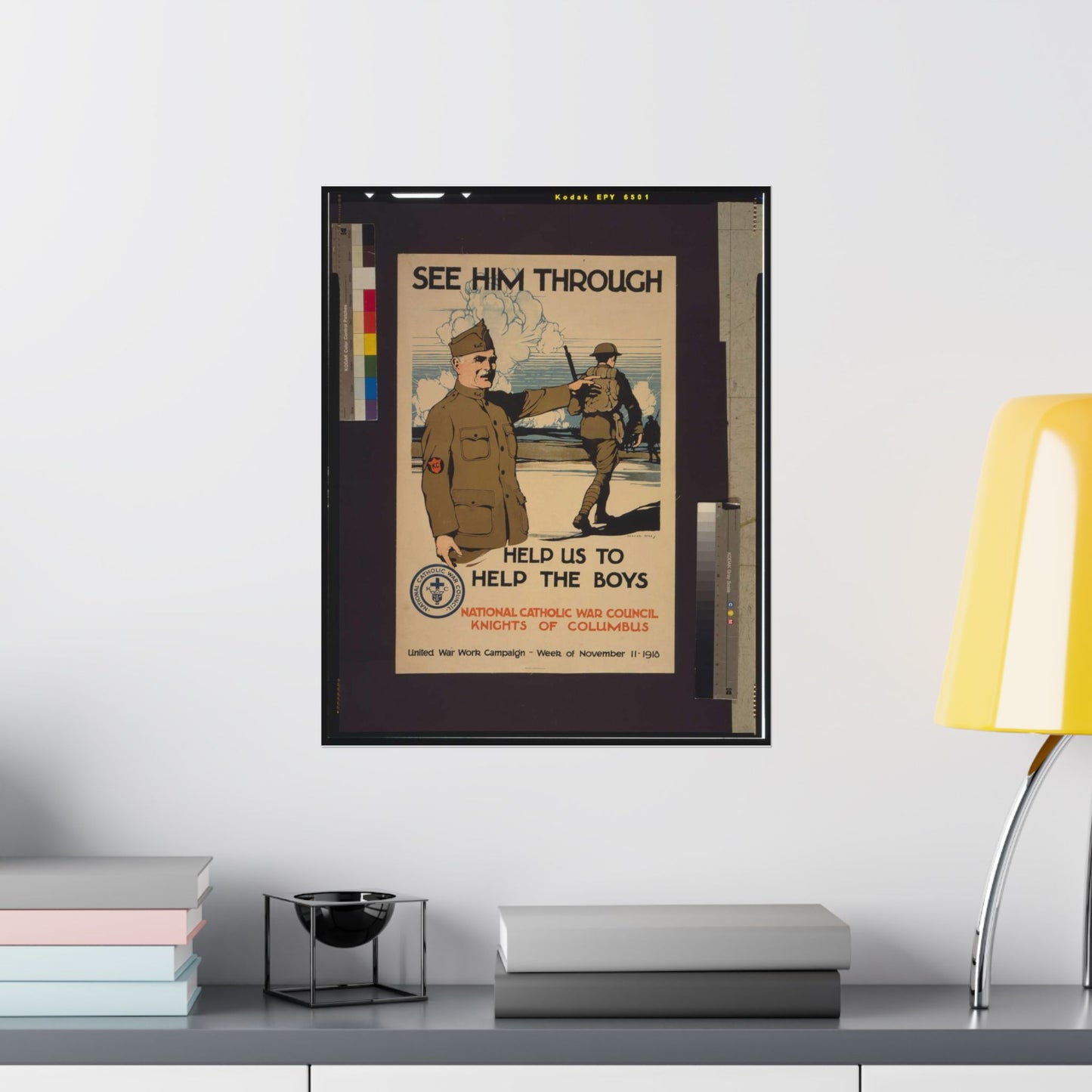 See him through--Help us to help the boys / Burton Rice ; American Lithographic Co., N.Y. High Quality Matte Wall Art Poster for Home, Office, Classroom