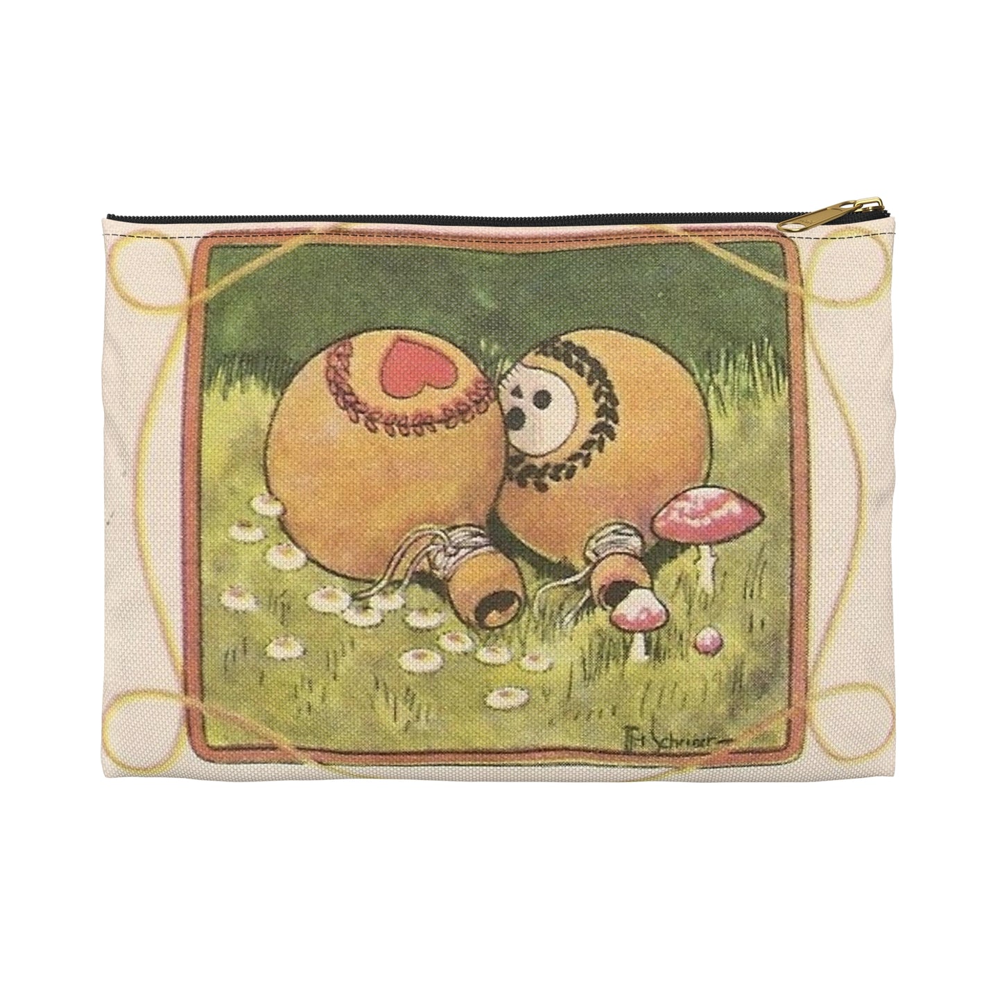 A. Scheiner - Zlatovláska, ilustrace - str. 072 Large Organizer Pouch with Black Zipper