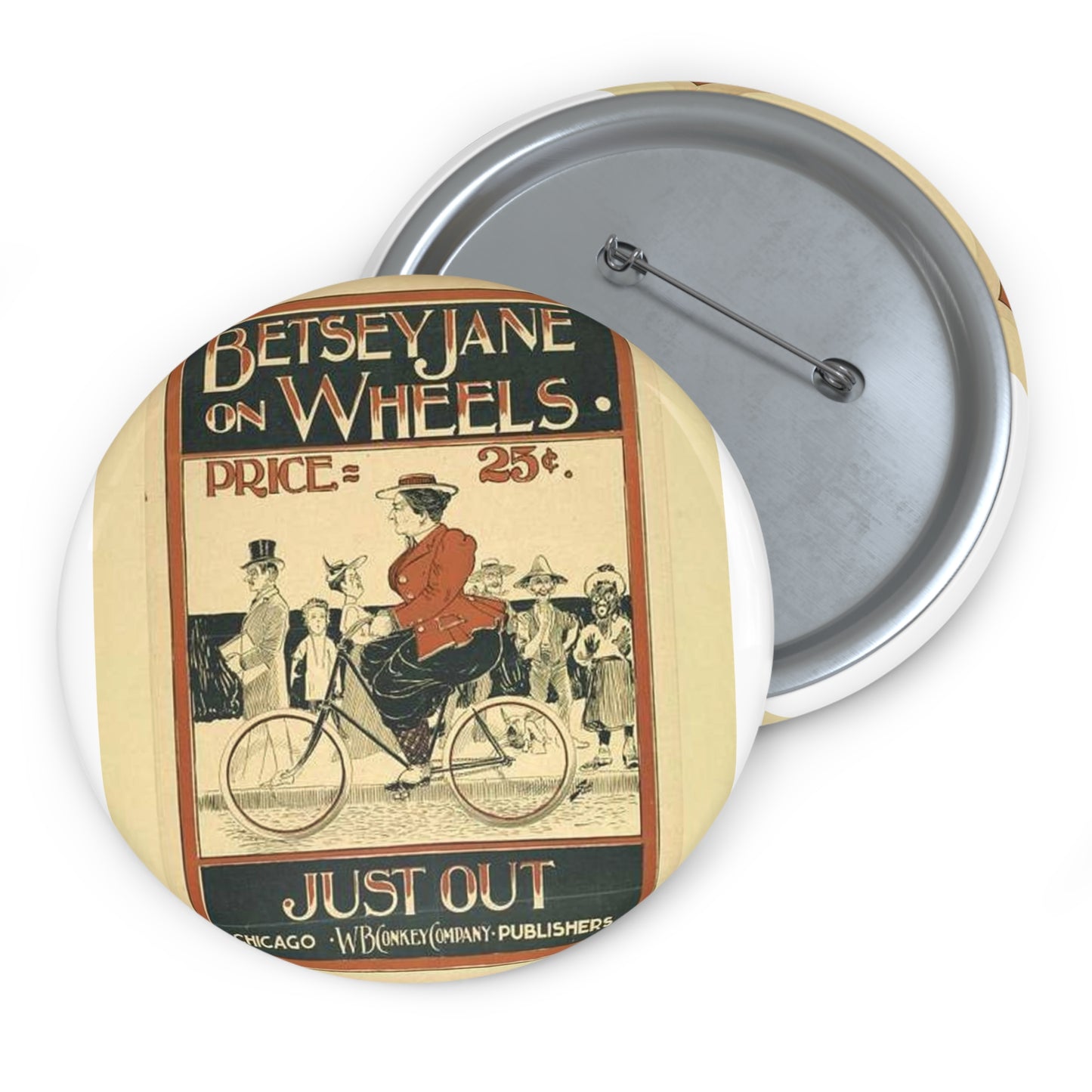 Picryl description: Public domain image of byciclyst, bike, bicycle wheel, sport event, free to use, no copyright restrictions. Pin Buttons with Crisp Design