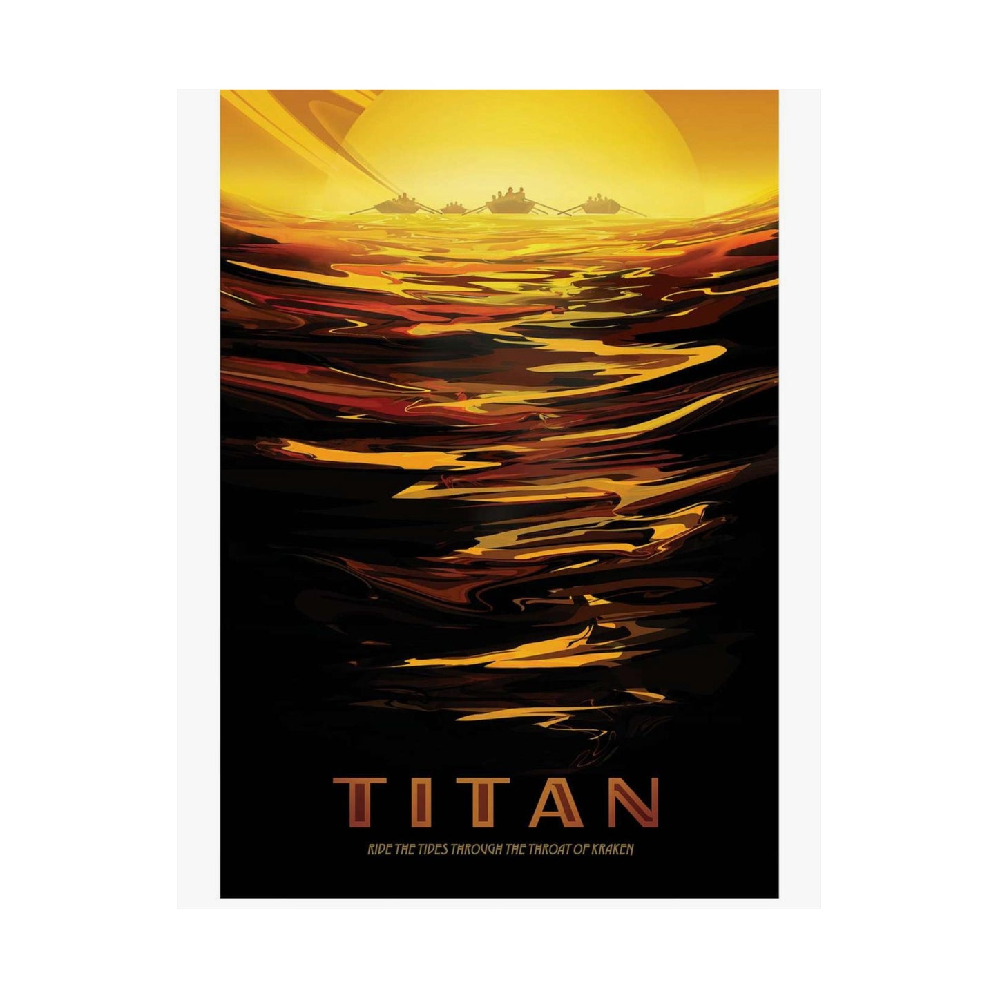 JPL Visions of the Future, Titan High Quality Matte Wall Art Poster for Home, Office, Classroom