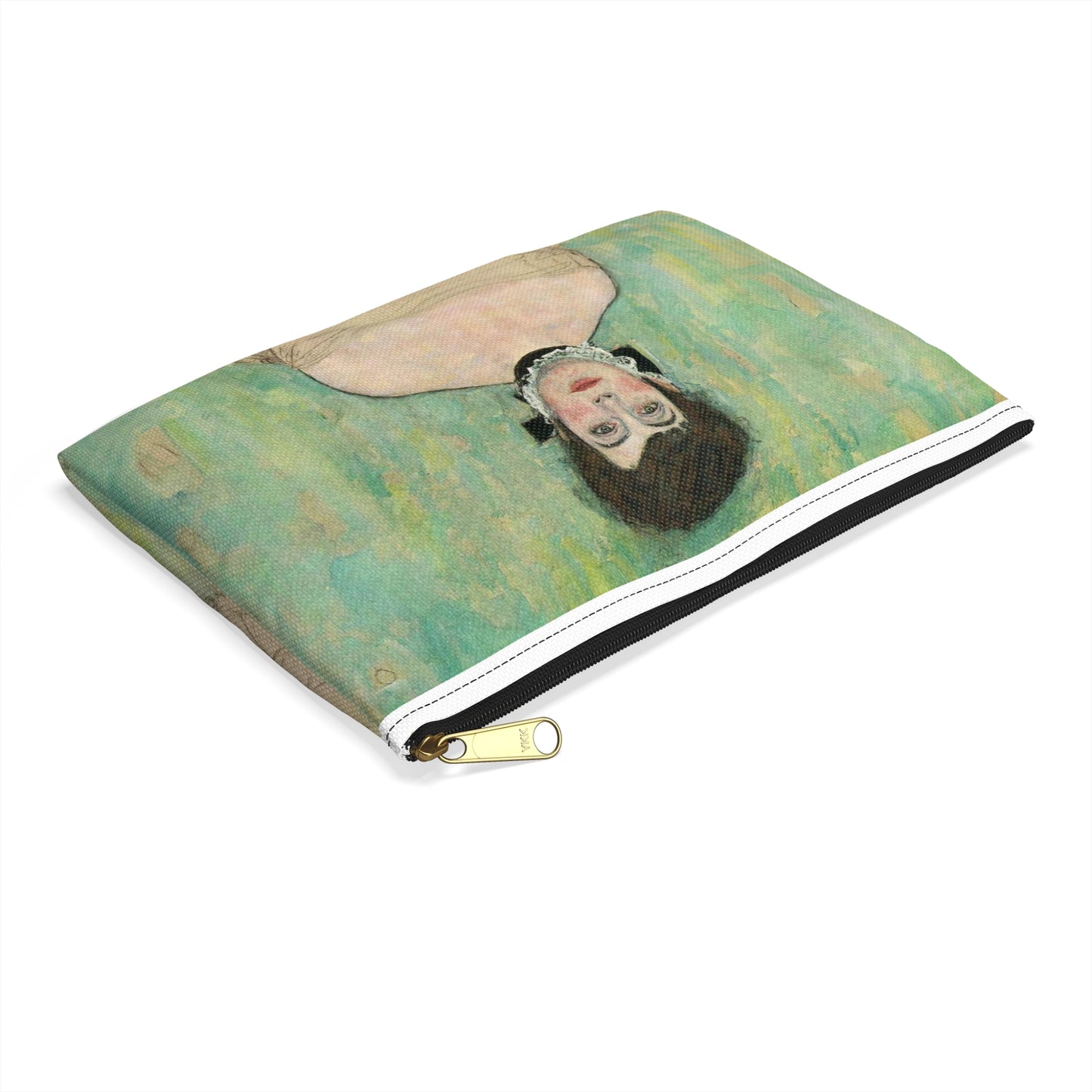 Gustav Klimt - Portrait of Amalie Zuckerkandl - Belvedere 7700 Large Organizer Pouch with Black Zipper