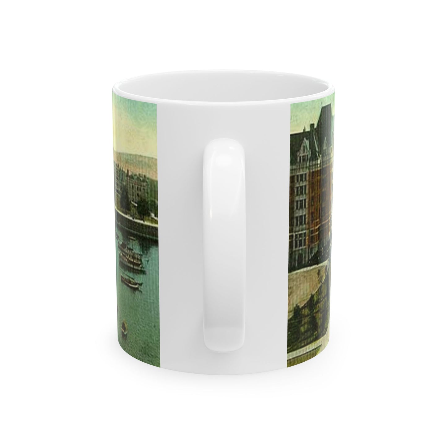 Empress Hotel and Parliament Buildings by the harbor in Victoria, British Columbia, between 1903 and 1913 (AL+CA 2080) Beautiful Novelty Ceramic Coffee Mug 11oz