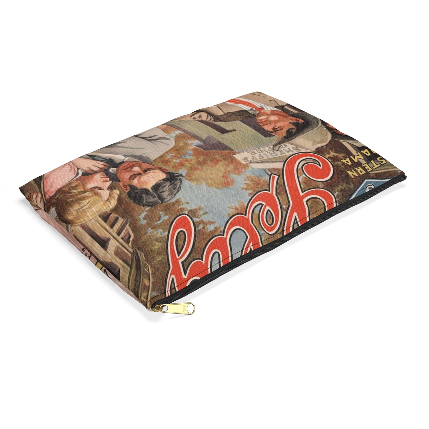 Why the sheriff is a bachelor The fragile reward of duty. Large Organizer Pouch with Black Zipper
