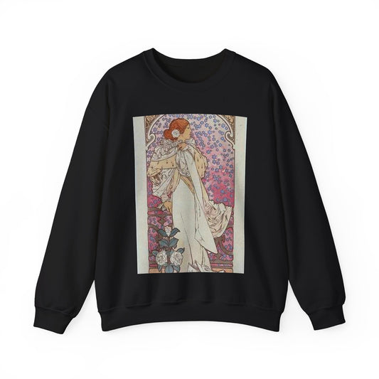 Affiche pour le Théâtre de la Renaissance, "la Dame aux Camélias". Black Heavy Blend Adult Crew Neck SweatShirt