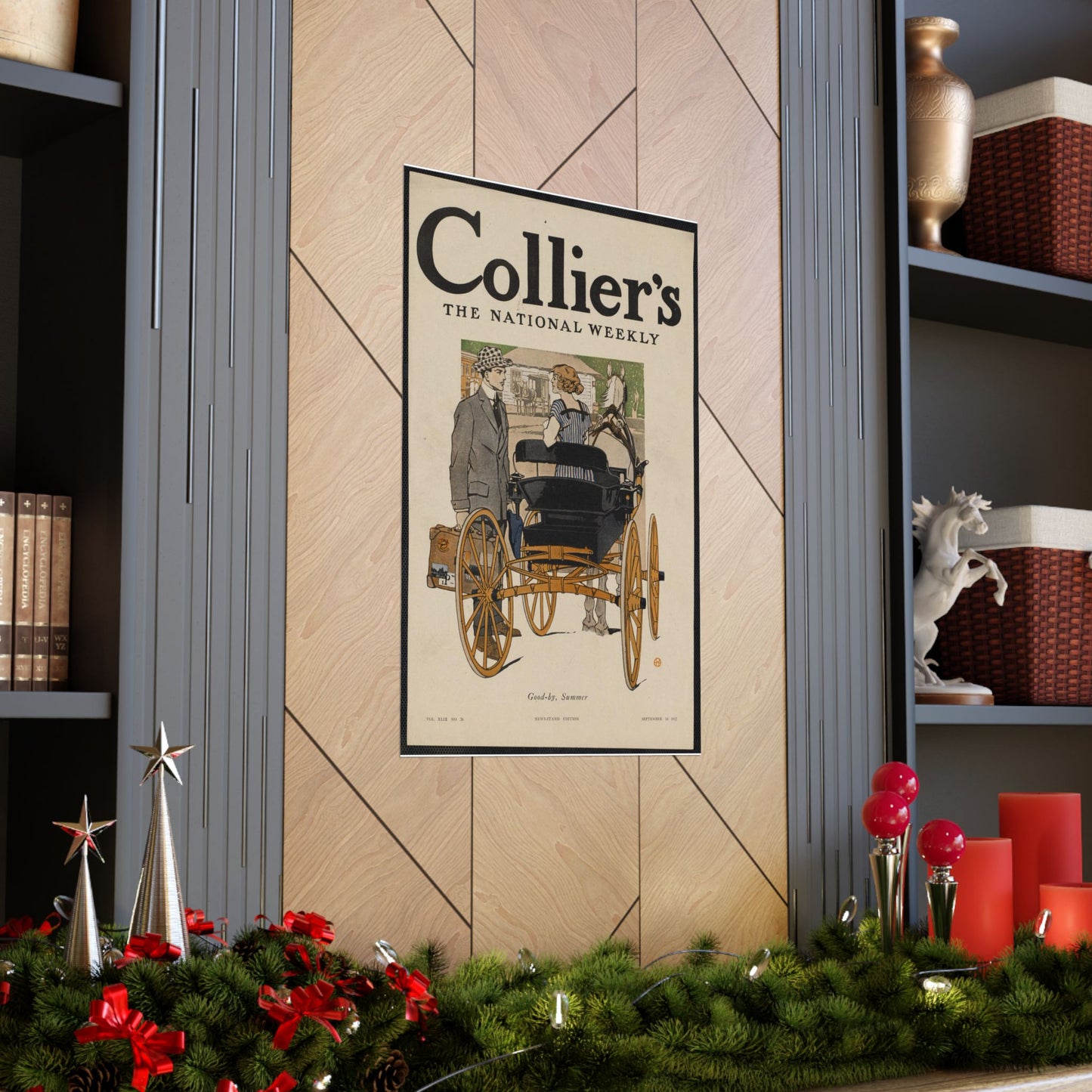 Collier's, the national weekly. Good-by, summer. High Quality Matte Wall Art Poster for Home, Office, Classroom