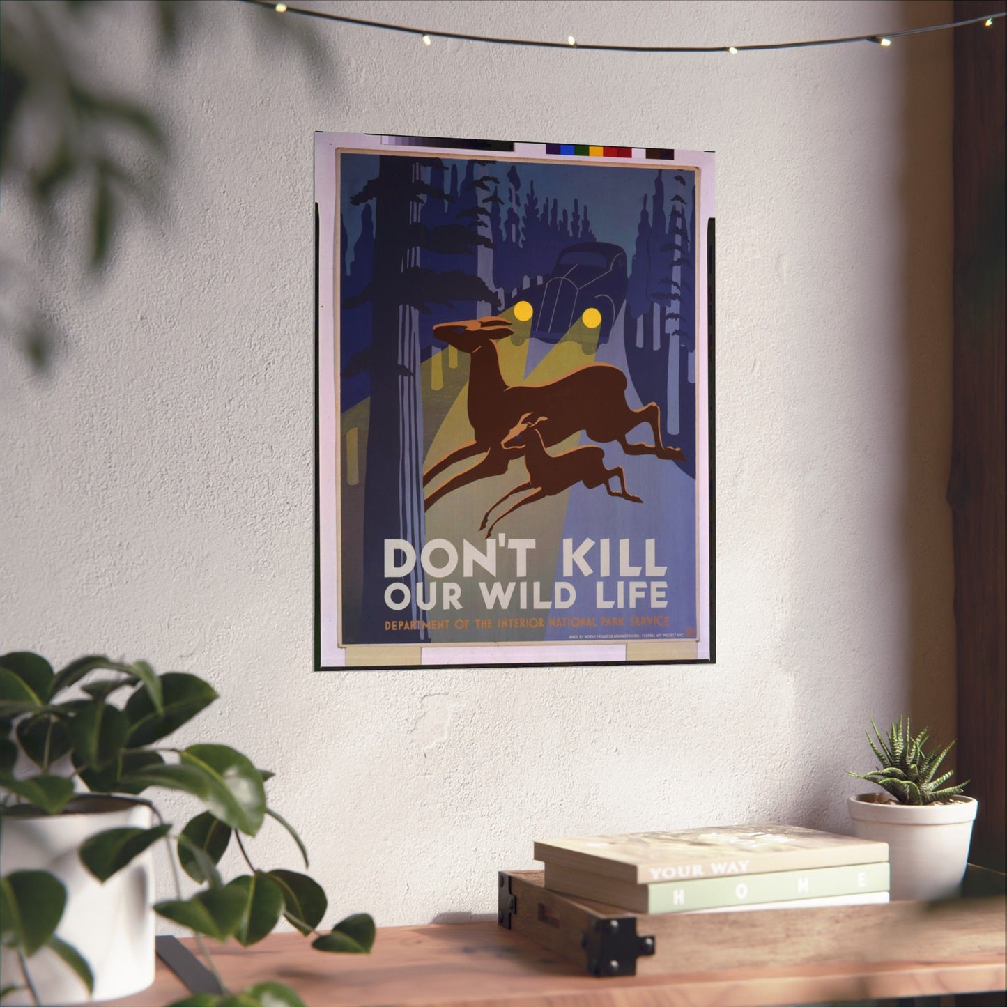 Don't kill our wild life - Art Deco public domain image High Quality Matte Wall Art Poster for Home, Office, Classroom