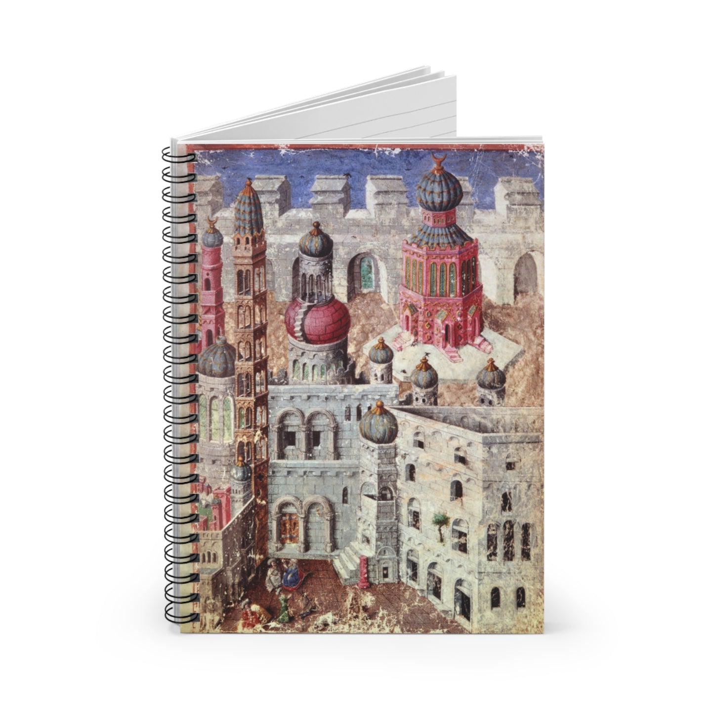 Jerusalem from BL Eg 1070, f. 5 Spiral Bound Ruled Notebook with Printed Cover