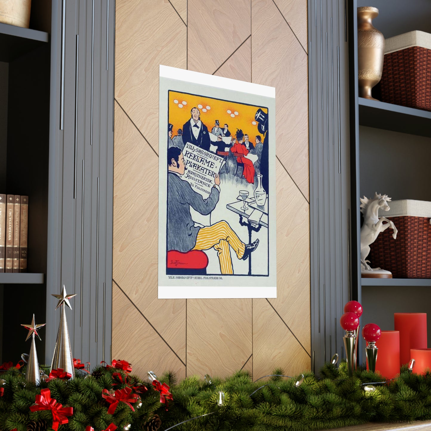 Affiche danoise pour les "Affiches artistiques Wilh. Söborg". High Quality Matte Wall Art Poster for Home, Office, Classroom