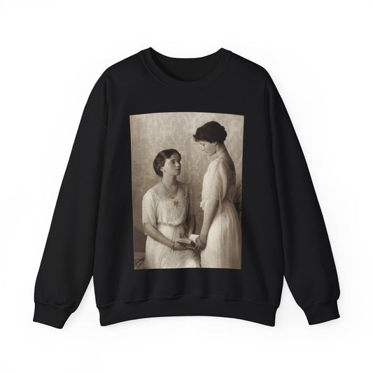 Grand Duchesses Olga and Tatiana. 1913. Black Heavy Blend Adult Crew Neck SweatShirt