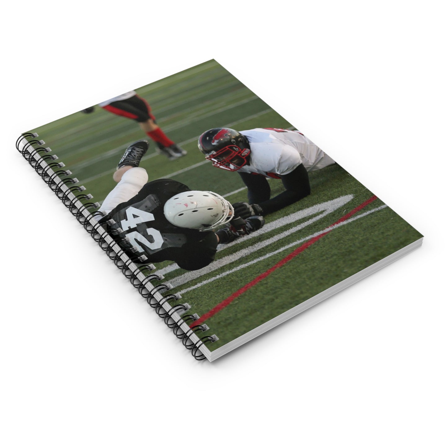 Fred Spencer, Falcons defensive lineman, trips up a - Spiral Notebook - Ruled Line