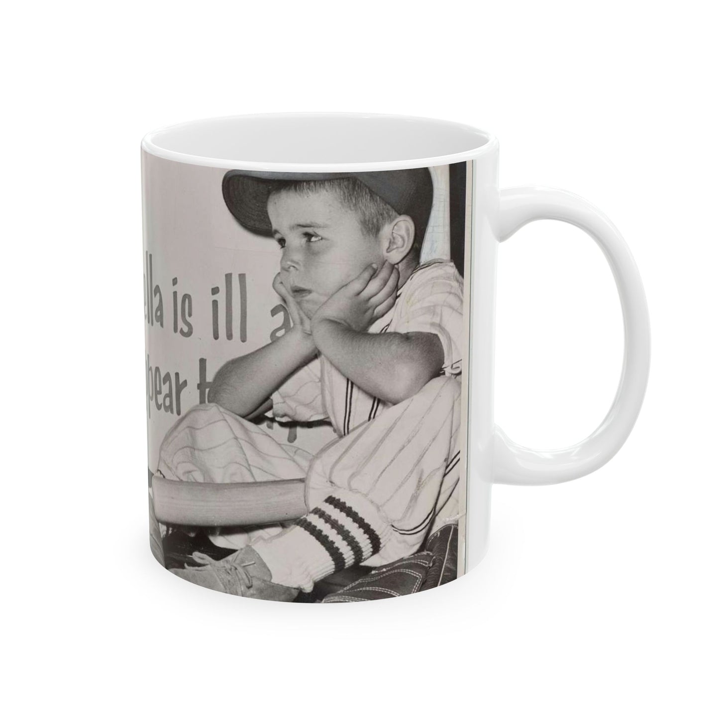 "We're sorry, but Roy Campanella is ill a[nd ...] not be able to appear [...] / World Telegram & Sun photo by Roger Higgins. Beautiful Novelty Ceramic Coffee Mug 11oz