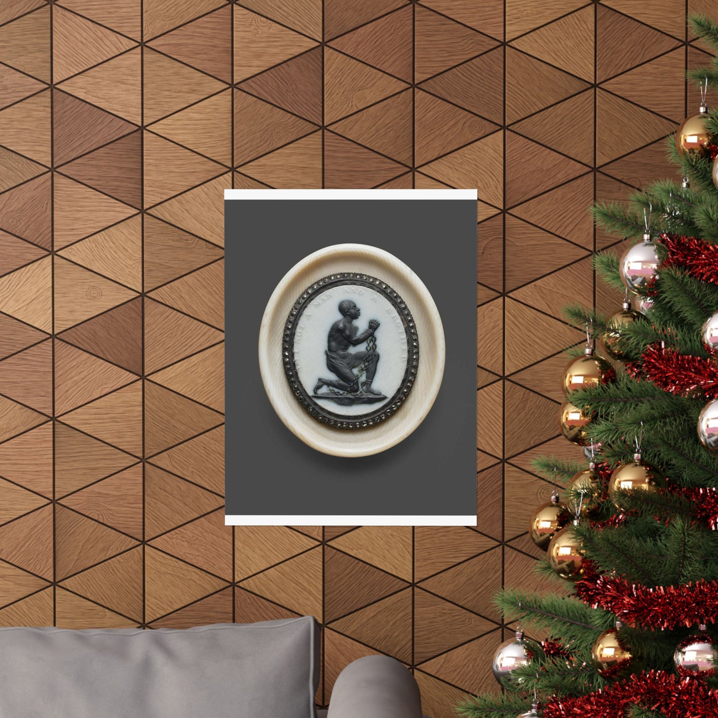 Anti-Slavery Medallion, Wedgwood porcelain manufactory, England High Quality Matte Wall Art Poster for Home, Office, Classroom