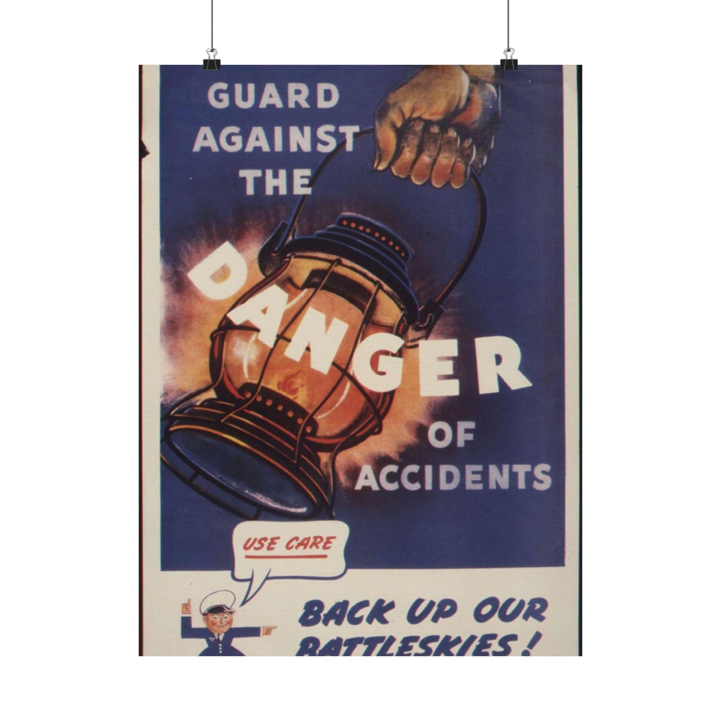 Guard against the danger of accidents. Back up our battleskies^ - NARA - 535358 High Quality Matte Wall Art Poster for Home, Office, Classroom