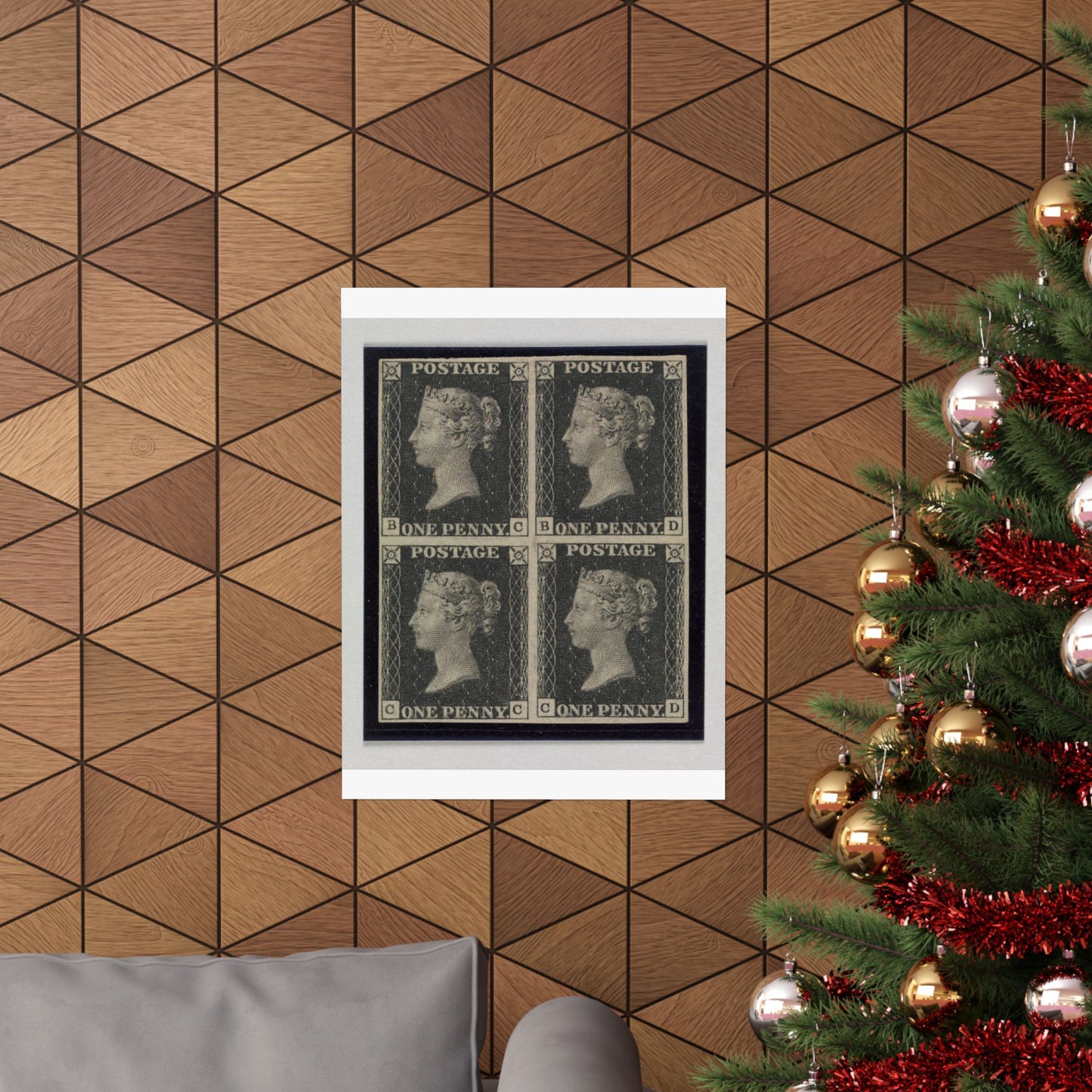 "Penny Black" postage stamps - postal stamp High Quality Matte Wall Art Poster for Home, Office, Classroom