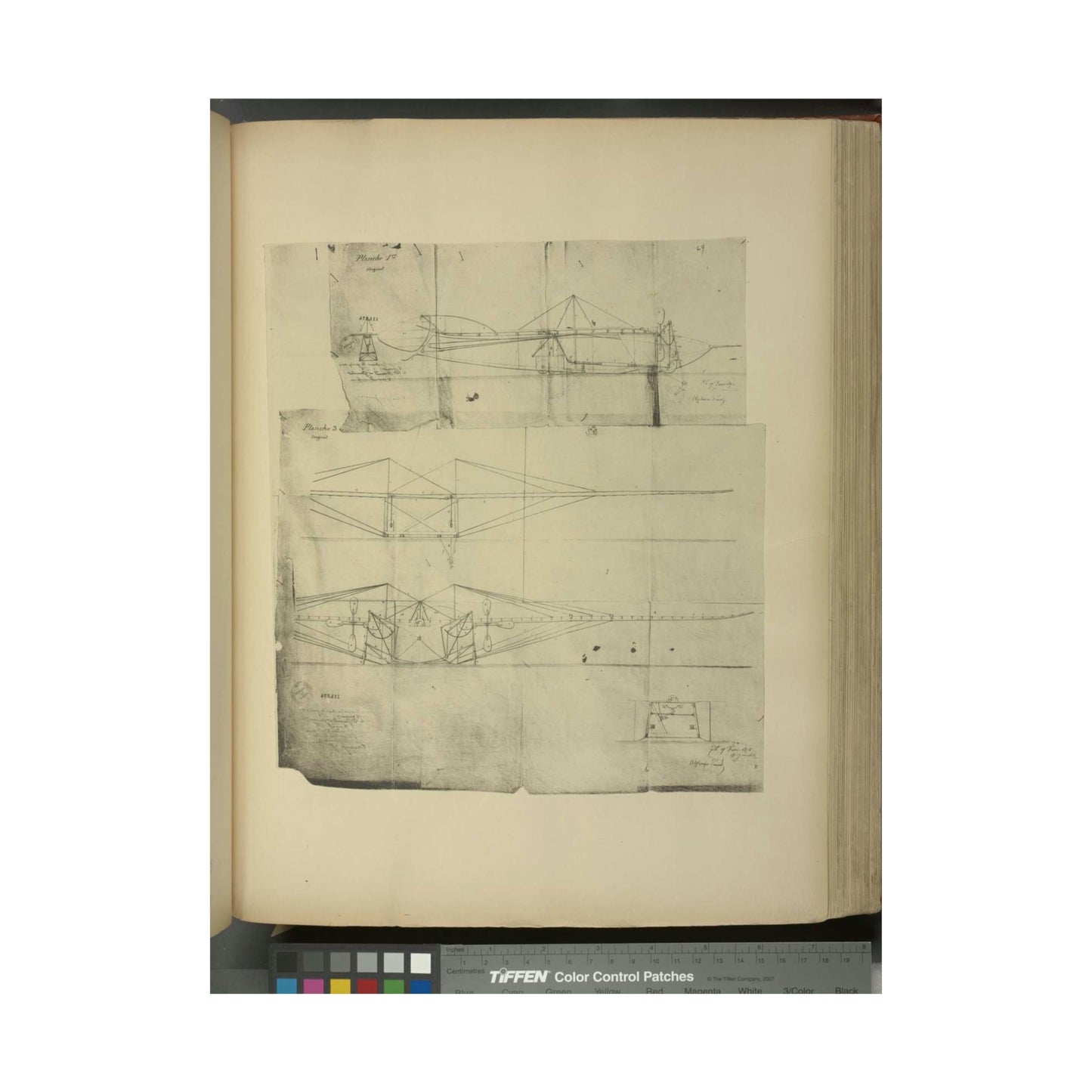 Patent drawing - Planche I et II du brevet n° 111.574 pris en France le 16 février 1876, par Penaud et Gauchot, pour «Un aéro-plane ou appareil aérien volant». Public domain  image High Quality Matte Wall Art Poster for Home, Office, Classroom