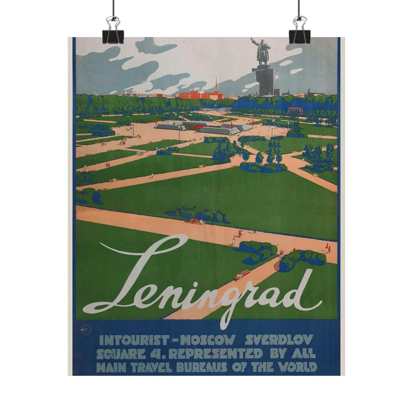 Leningrad (Travel poster), Art Deco Poster High Quality Matte Wall Art Poster for Home, Office, Classroom